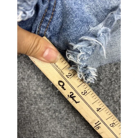 Kut from the Kloth Jane Shorts Womens Size 4 Blue High Rise Cut Off Distressed - Picture 8 of 10